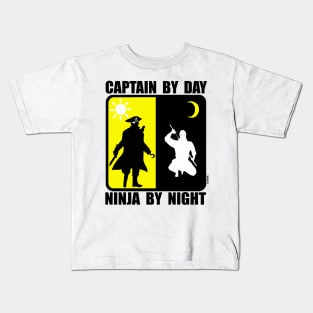 Captain by Day, Ninja by Night Kids T-Shirt